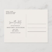 Boho Foto Woestijn Bruiloft Save the Date Aankondigingskaart (Achterkant)