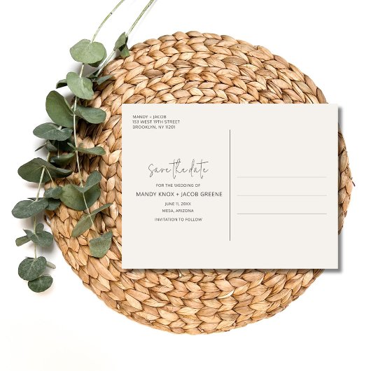 Boho Foto Woestijn Bruiloft Save the Date Aankondigingskaart