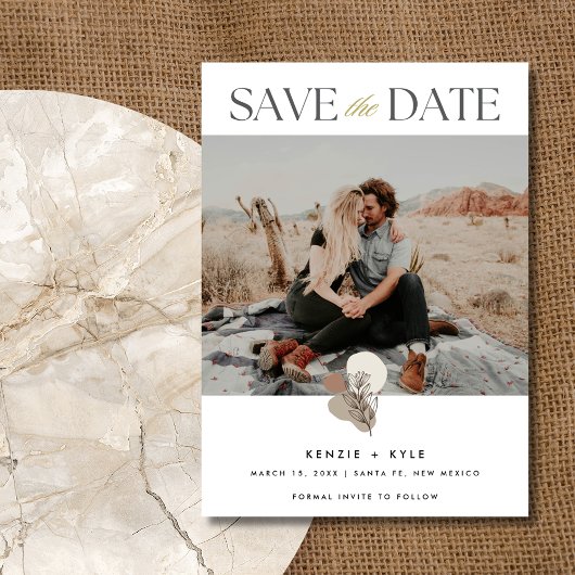 Boho Fotobruiloft Bewaar de datum Save The Date