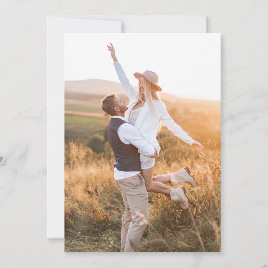 Boho Fotobruiloft Nodig Modern Rustiek uit Kaart (Achterkant)