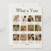 Boho Fotocollage Wat een jaar Familie Kerstmis Feestdagenkaart (Achterkant)