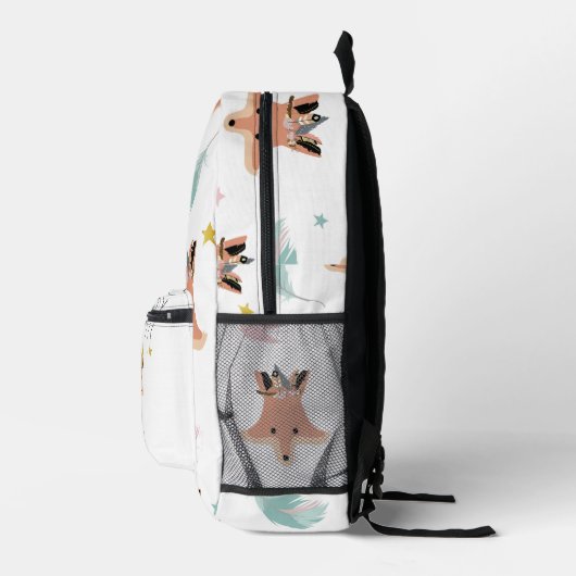 Boho Fox Bedrukte Rugzak (Rechts)