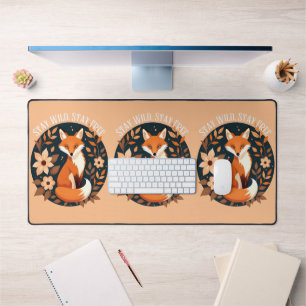Boho Fox "Blijf wild, blijf vrij" Woodland Design Bureaumat