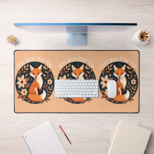 Boho Fox "Blijf wild, blijf vrij" Woodland Design Bureaumat (Kantoor 1)