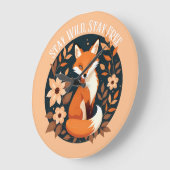 Boho Fox "Blijf wild, blijf vrij" Woodland Design Grote Klok (Hoek)