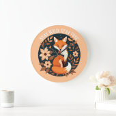 Boho Fox "Blijf wild, blijf vrij" Woodland Design Grote Klok (Huis)