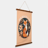 Boho Fox "Blijf wild, blijf vrij" Woodland Design Hangend Wandkleed (Gebogen)