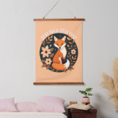 Boho Fox "Blijf wild, blijf vrij" Woodland Design Hangend Wandkleed (Slaapkamer)