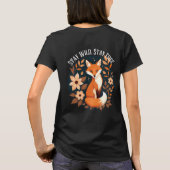 Boho Fox "Blijf wild, blijf vrij" Woodland Design T-shirt (Achterkant)