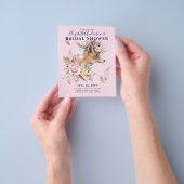 Boho FOX Bruiloft Feest Woodland Veren Bloemen Flyer (Hand)