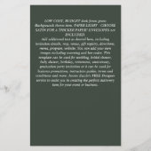 Boho FOX Bruiloftsfeest Woodland Veren Bloemen Flyer (Achterkant)