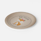 Boho Fox Cardstock geïnspireerd op aangepast Baby  Papieren Bordje (Gekanteld)