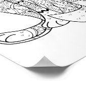 Boho Fox Doodle 2 Poster (Hoek)