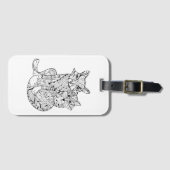 Boho Fox Doodle Bagagelabel (Voorkant (horizontaal))