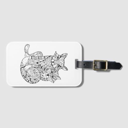 Boho Fox Doodle Bagagelabel (Voorkant (horizontaal))