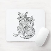 Boho Fox Doodle Muismat (Met muis)