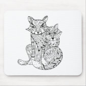 Boho Fox Doodle Muismat (Voorkant)