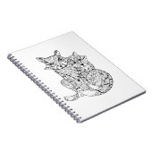 Boho Fox Doodle Notitieboek (Rechterzijde)