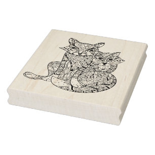Boho Fox Doodle Rubberstempel