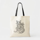Boho Fox Doodle Tote Bag (Voorkant)