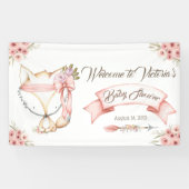 Boho Fox Girl Baby shower Banner (Horizontaal)