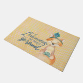 Boho Fox Love Quote Front Doormat Deurmat (Schuin)