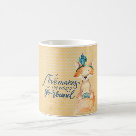 Boho Fox Love Quote Koffiemok (Center)