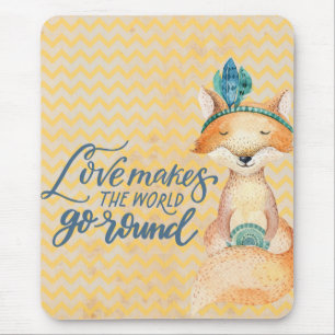 Boho Fox Love Quote Muismat
