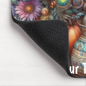 Boho Fox Raccoon Floral Design Muismat (Hoek)