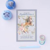 Boho FOX Vrijgezellenfeest Woodland Feathers Flora Flyer (Enkel)