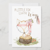 ** Boho Fox Woodland Forest Feathers Arrow Kaart (Voorkant)