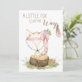 ** Boho Fox Woodland Forest Feathers Arrow Kaart (Staand voorkant)