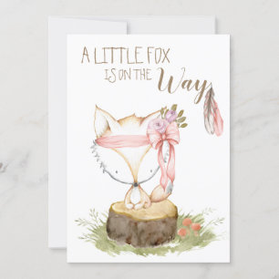 *~* Boho Fox Woodland Forest Feathers Arrow Kaart