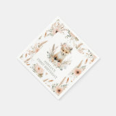 Boho Fox Woodland verjaardagsfeestje Servet (Hoek)