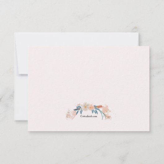 Boho Frame Bedankkaart (Achterkant)