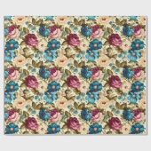 boho frans antiek cadeaupapier (Vlak)