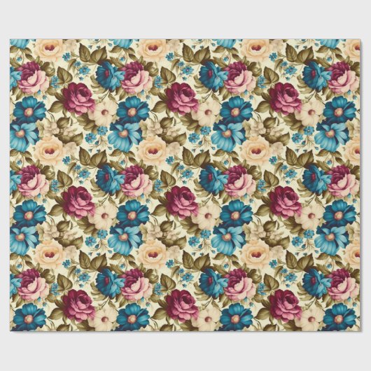  boho frans antiek cadeaupapier (Vlak)