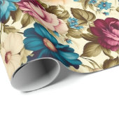 boho frans antiek cadeaupapier (Rol Hoek)