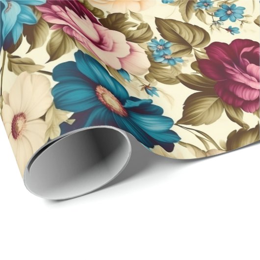  boho frans antiek cadeaupapier (Rol Hoek)