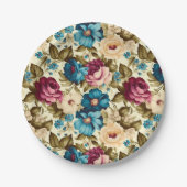  boho frans antiek papieren bordje (Voorkant)