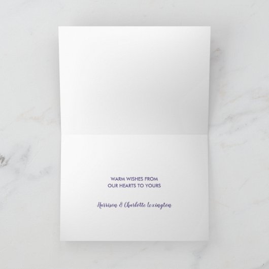 Boho Frans Kerst Rendier Typografie Kaart (Binnen)