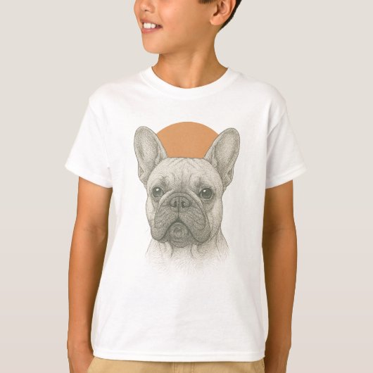 Boho Franse Bulldog T-Shirt (Voorkant)