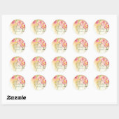 Boho Freesia met kalligrafie Bedankt Ronde Sticker (Vel)
