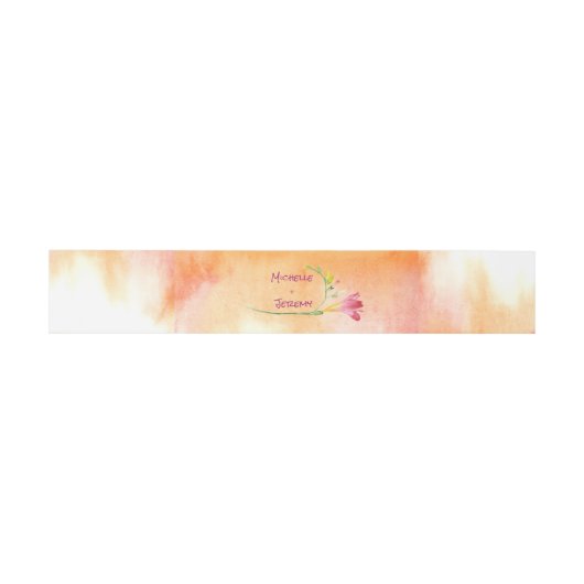 Boho Freesia Pink Pop Invitations Band Uitnodigingen Wikkel (Vlak)