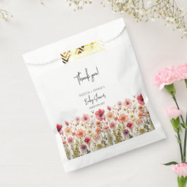 Boho Fresh Flowers Baby shower Bedankzakje
