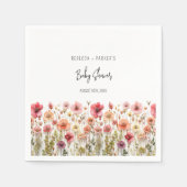 Boho Fresh Flowers Baby shower Servet (Voorkant)