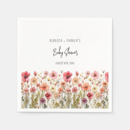 Boho Fresh Flowers Baby shower Servet