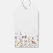 Boho Fresh Wildflower Baby shower Dank u wel Cadeaulabel (Achterkant)