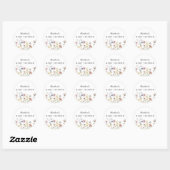 Boho Fresh Wildflowers Baby Shower Ronde Sticker (Vel)