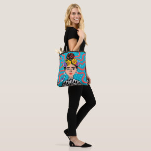 Boho Frida stijl tote bag op model tote bag